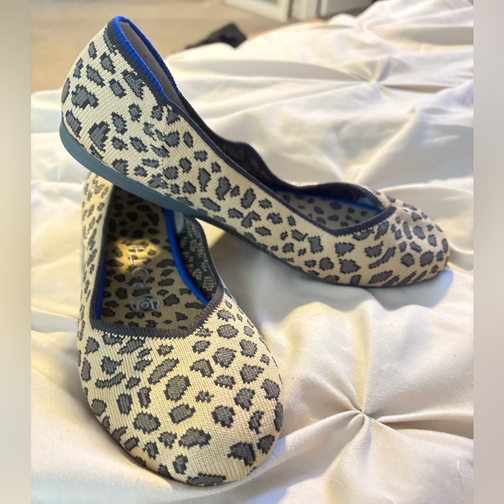 Rothy's Black and Blue Knit Flats